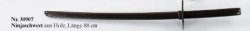 Ninjaschwert aus Holz, Länge 88 cm