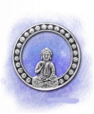 Buddha sitzend, rund