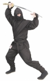schwarzer Ninja-Anzug 6teilig