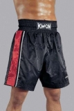 Kwon Box Shorts schwarz mit schwarzem Bund und roten Streifen