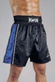 Kwon Box Shorts, schwarz, schwarzer Bund, blauer Seitenstreifen