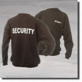 Sweat Shirt Security schwarz  mit Schriftzug