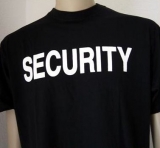 T Shirt Security schwarz  mit Schriftzug